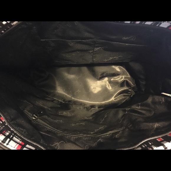 Large Vera Bradley Tote - Black Red Grey - Picture 3 of 4